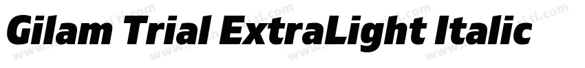 Gilam Trial ExtraLight Italic Gila字体转换